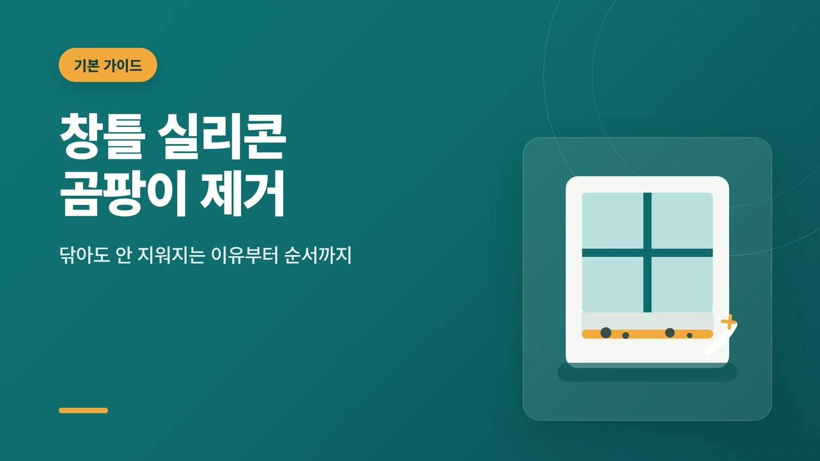 창틀 실리콘 곰팡이 제거